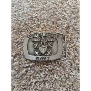 VIntage United States Navy Metal Belt Buckle 1985 SISKIYOU